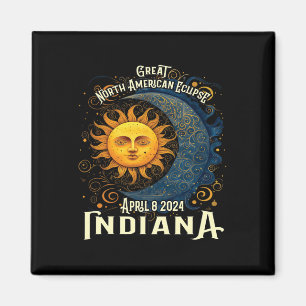 2024 Solar Eclipse Totality Celestial Event Souven Magnet