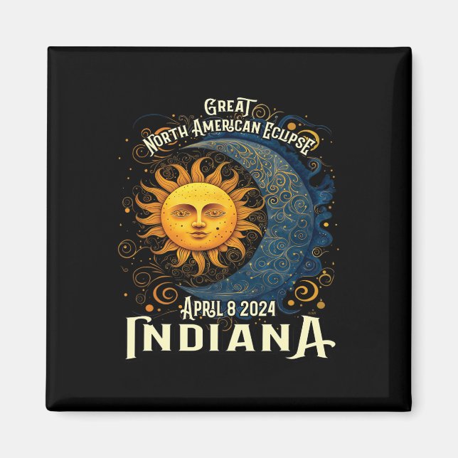 2024 Solar Eclipse Totality Celestial Event Souven Magnet (Front)