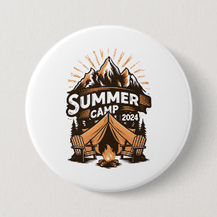 2024 Summer Camp Summer Camping Vacation Matching  3 Inch Round Button