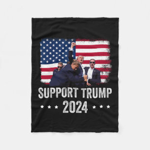2024 - Support Trump - Pray For America  Fleece Blanket