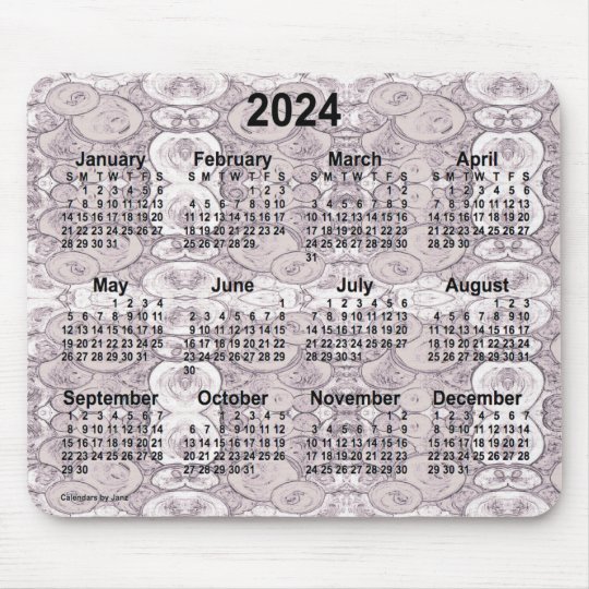 2024 Tiny Bubbles Calendar by Janz Mouse Pad Zazzle.ca