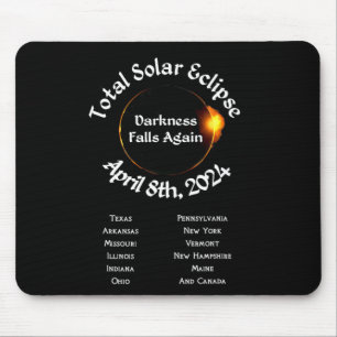 2024 Total Eclipse Darkness Falls Again Mouse Pad