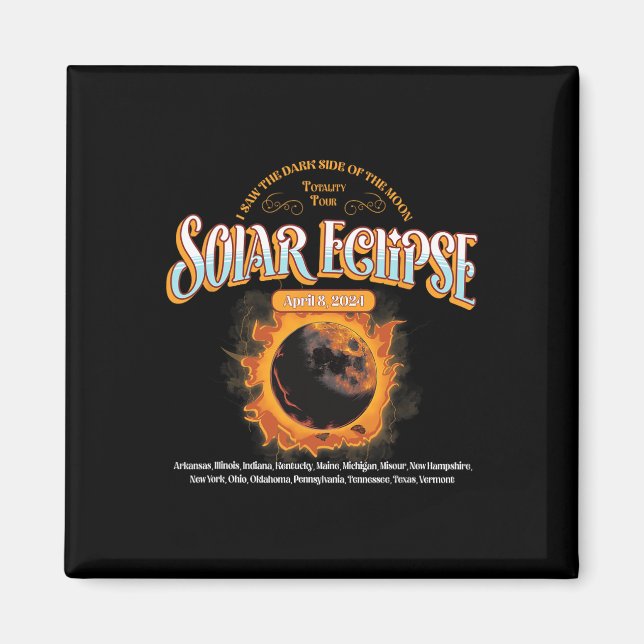 2024 Total Solar Eclipse April 8 Path Of The Eclip Magnet (Front)