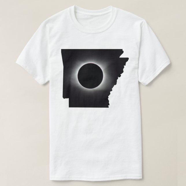 2024 Total Solar Eclipse Arkansas T-Shirt (Design Front)