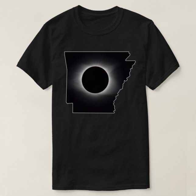 2024 Total Solar Eclipse Arkansas T-Shirt (Design Front)