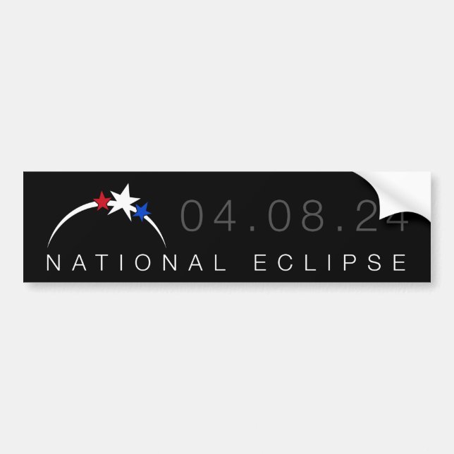 2024 Total Solar Eclipse Bumper Sticker (Front)