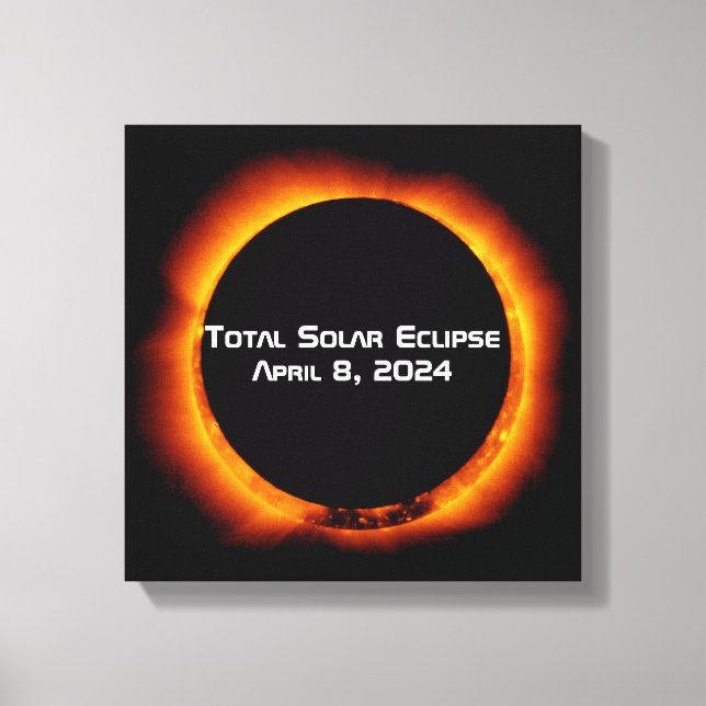 2024 Total Solar Eclipse Canvas Print (Front)