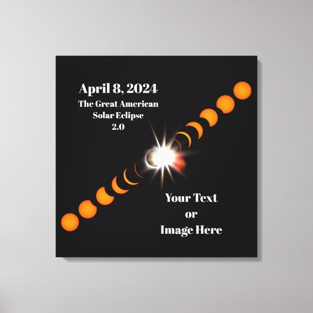 2024 Total Solar Eclipse Canvas Print (Front)