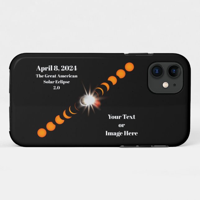 2024 Total Solar Eclipse Case-Mate iPhone Case (Back (Horizontal))