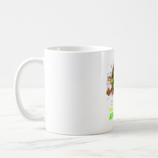 2024 Total Solar Eclipse Cat Wearing Solar Eclipse Coffee Mug (Left)