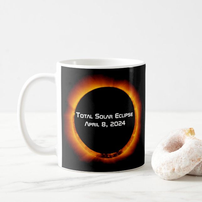 2024 Total Solar Eclipse Coffee Mug (With Donut)