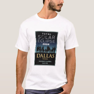 2024 Total Solar Eclipse, Dallas, TX T-Shirt