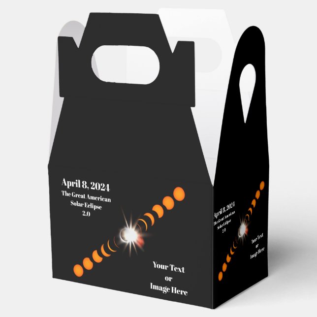 2024 Total Solar Eclipse Favor Box (Opened)