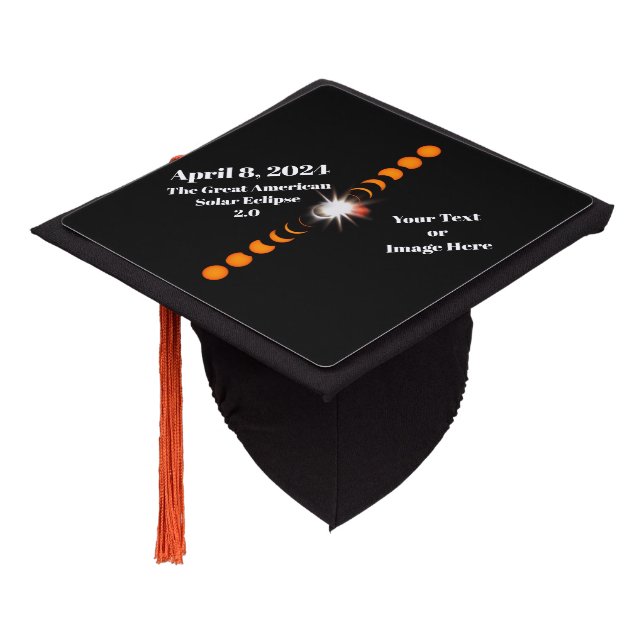 2024 Total Solar Eclipse Graduation Cap Topper (Angled)