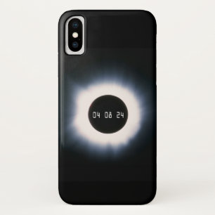 2024 Total Solar Eclipse in Black and White Case-Mate iPhone Case