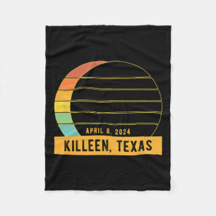 2024 Total Solar Eclipse In Killeen Texas Fleece Blanket