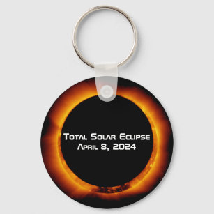 2024 Total Solar Eclipse Keychain
