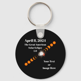 2024 Total Solar Eclipse Keychain