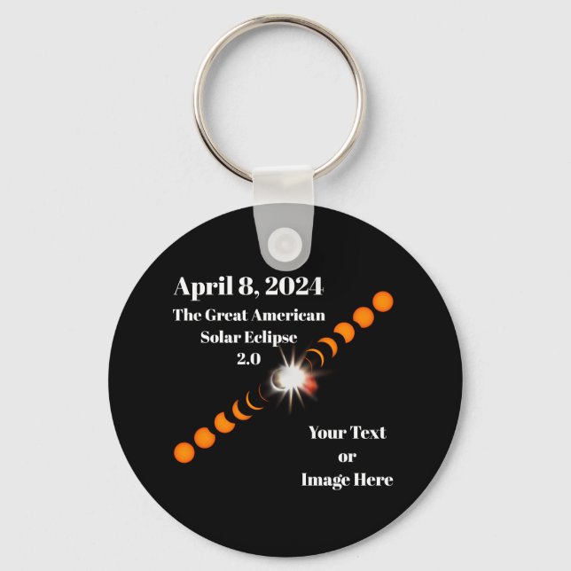 2024 Total Solar Eclipse Keychain (Front)
