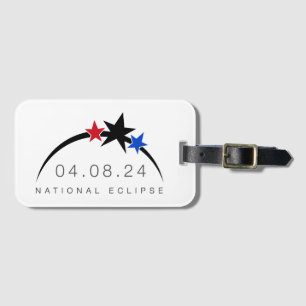 2024 Total Solar Eclipse Luggage Tag