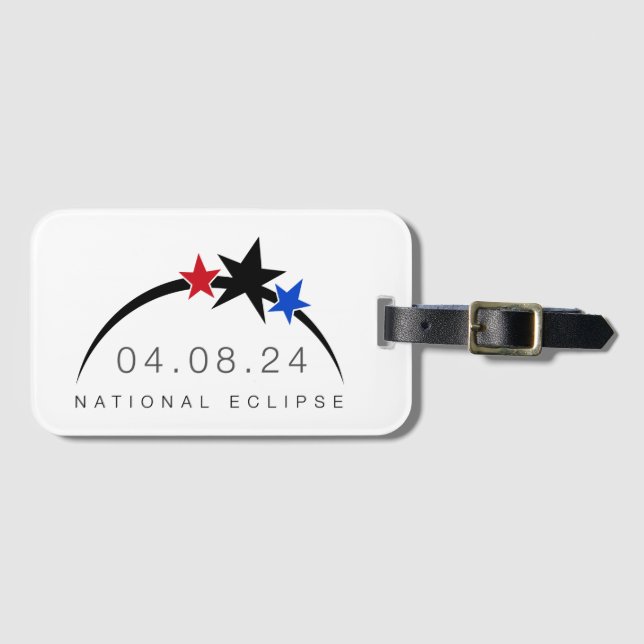 2024 Total Solar Eclipse Luggage Tag (Front Horizontal)