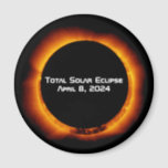 2024 Total Solar Eclipse Magnet<br><div class="desc">The next great American total solar eclipse is on Monday, April 8, 2024. It will begin in the Pacific Ocean and swing up through Mexico with a maximum at Durango. Totality will then be visible as totality follows a northeastern arc through Texas, Oklahoma, Arkansas, Missouri, Illinois Kentucky, Indiana, Michigan, Ohio,...</div>