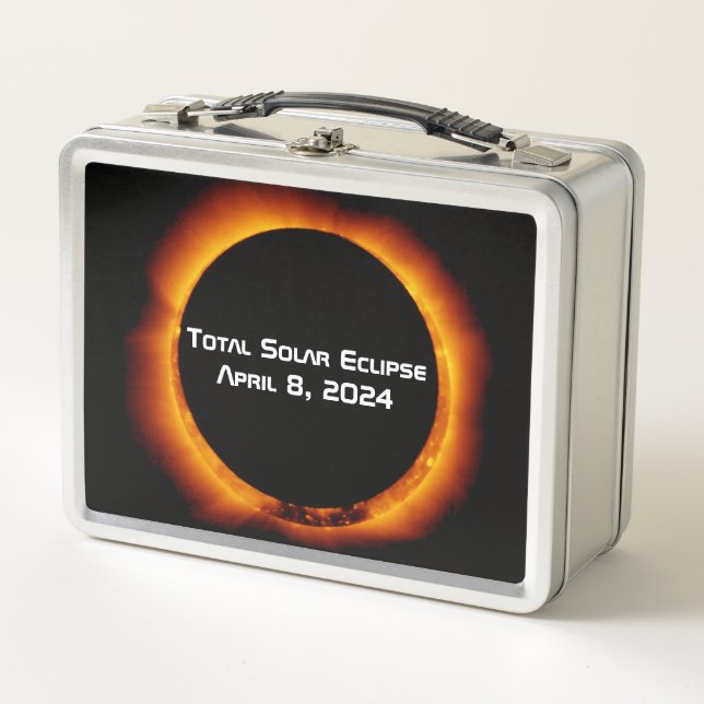 2024 Total Solar Eclipse Metal Lunch Box (Front)