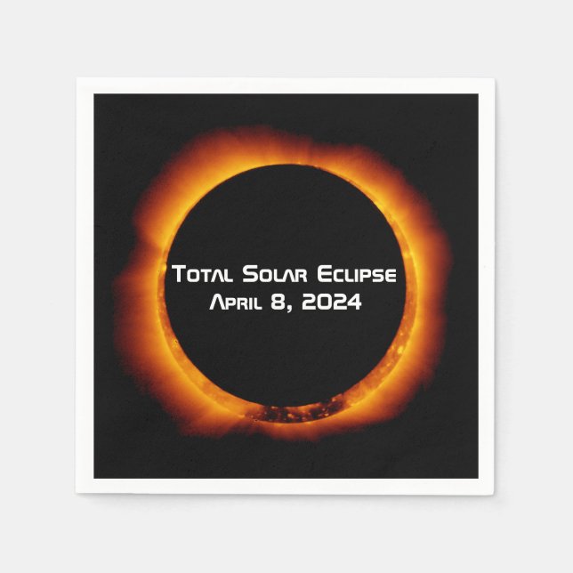2024 Total Solar Eclipse Napkin (Front)