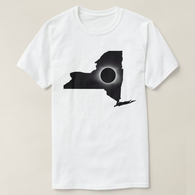 2024 Total Solar Eclipse New York T-Shirt (Design Front)