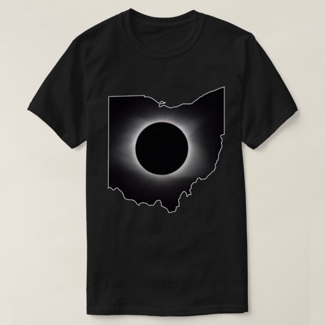2024 Total Solar Eclipse Ohio T-Shirt (Design Front)