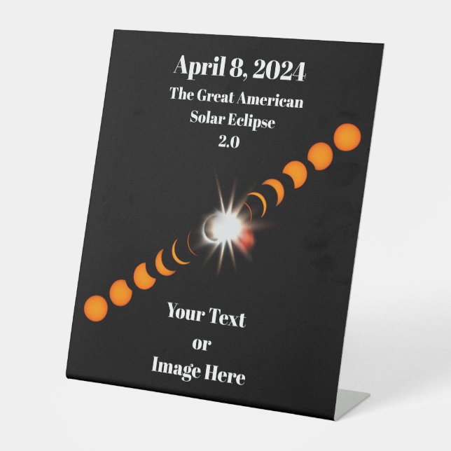 2024 Total Solar Eclipse Pedestal Sign (Front)