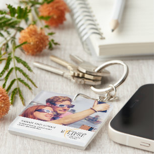 2024 Total Solar Eclipse Photo Couples Gifts Keychain