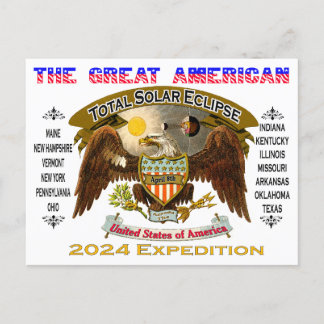 2024 Total Solar Eclipse Postcard