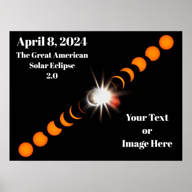 2024 Total Solar Eclipse Poster (Front)