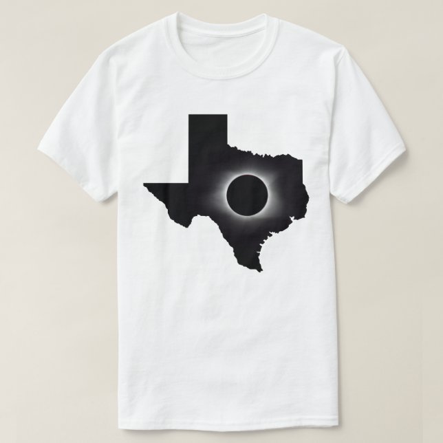 2024 Total Solar Eclipse Texas T-Shirt (Design Front)