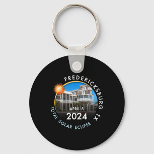 2024 Total Solar Eclipse Totality Fredericksburg T Keychain