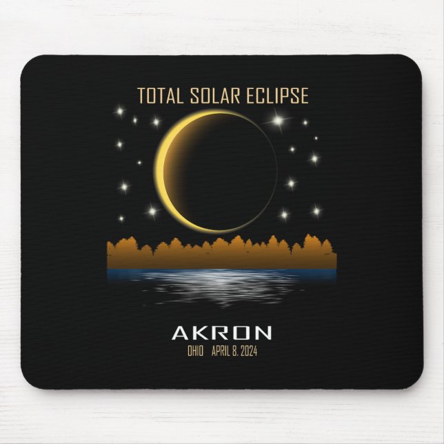 2024 Total Solar Eclipse Totality  Mouse Pad (Front)