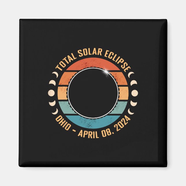 2024 Total Solar Eclipse Totality Path Men Women K Magnet (Front)