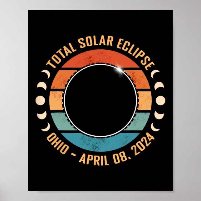 2024 Total Solar Eclipse Totality Path Men Women K Poster (Front)