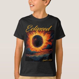 2024 Total Solar Eclipse Totality Sun Moon T-Shirt