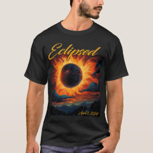 2024 Total Solar Eclipse Totality Sun Moon  T-Shirt