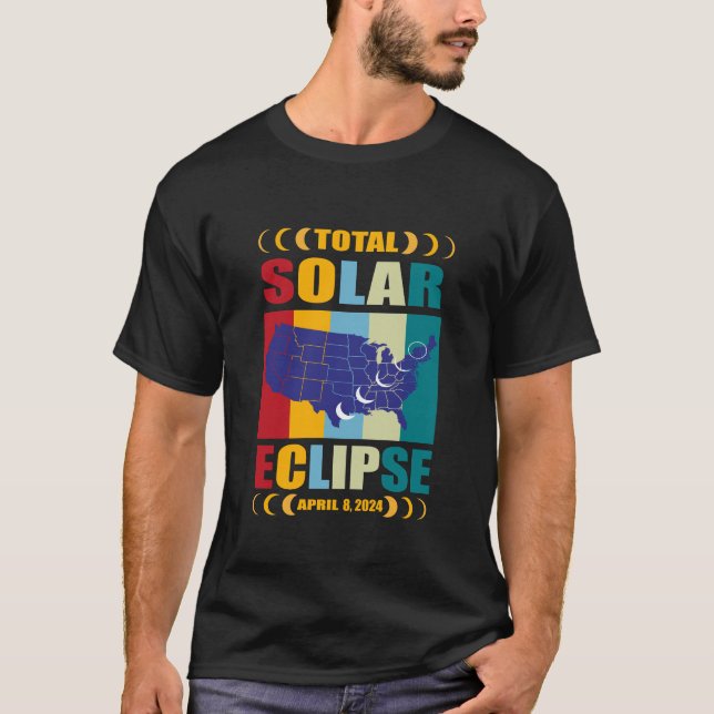 2024 Total Solar Eclipse With Totality Path Shirt (Front)