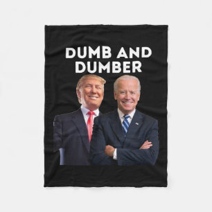 2024 Trump 2024 Election Dumb And Dumber Politics Fleece Blanket