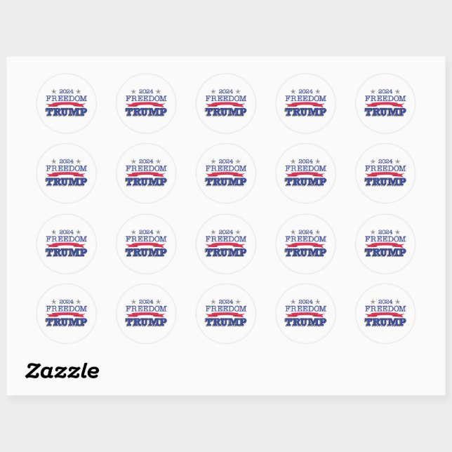 2024 TRUMP FREEDOM CLASSIC ROUND STICKER (Sheet)