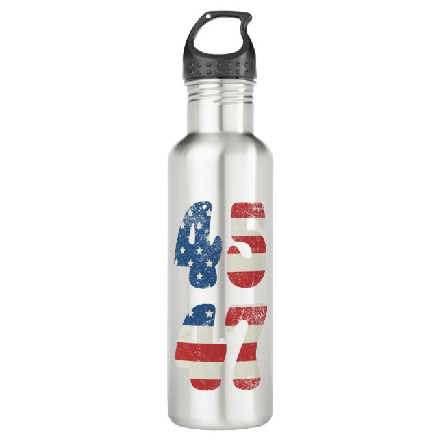 2024 Trump Take America Again Patriotic American  710 Ml Water Bottle (Front)