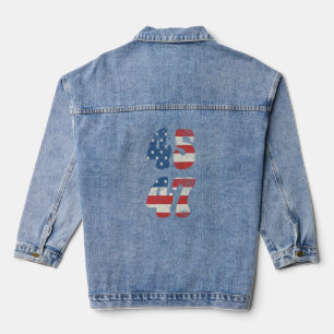 2024 Trump Take America Again Patriotic American  Denim Jacket