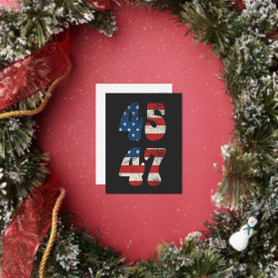 2024 Trump Take America Again Patriotic American Foil Holiday Postcard