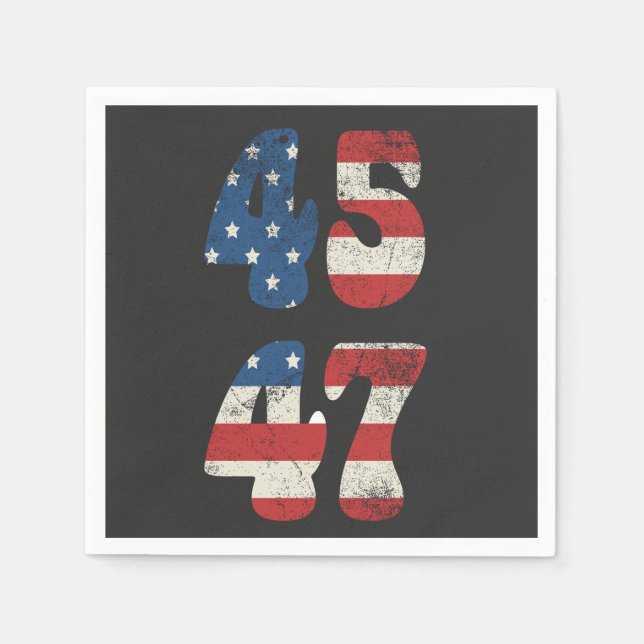 2024 Trump Take America Again Patriotic American  Napkin (Front)
