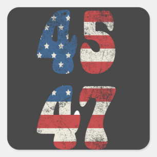2024 Trump Take America Again Patriotic American  Square Sticker