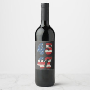 2024 Trump Take America Again Patriotic American  Wine Label
